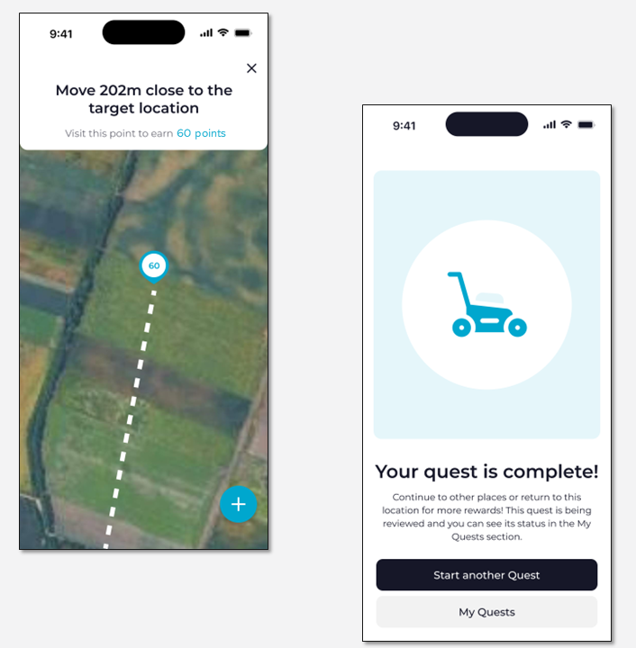 The Geo-Quest mobile app